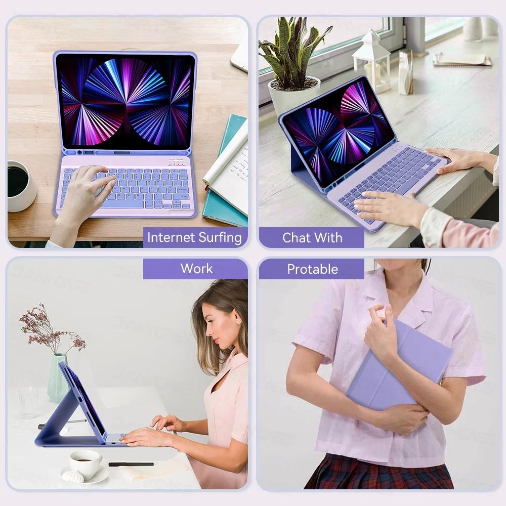 For IPad Air 13 M3 2025 Case with Separable Keyboard Mouse for IPad Air 13 M3 2025 Tablets Case for Ipad Keyboard Funda