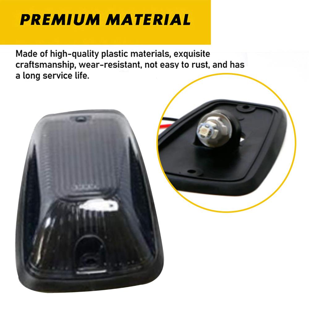 5PCS Cab Roof Marker Lights Amber Top Clearance Running Lights T10 Bulb For Chevy GMC C/K 1500-3500 1988-2002 Pickup Trucks SUV