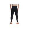 Under Armour Jak zwierzę Legginsy sportowe z wysokim stanem i nadrukiem literowym Męskie legginsy Czarne 1379297-001