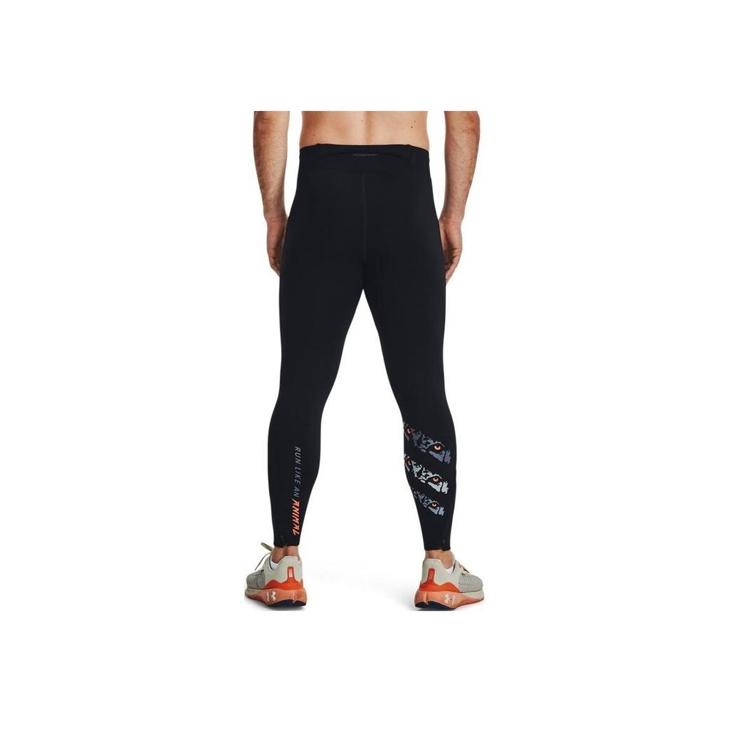 Under Armour Jak zwierzę Legginsy sportowe z wysokim stanem i nadrukiem literowym Męskie legginsy Czarne 1379297-001