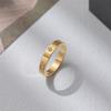 Modering für Paare aus Edelstahl in Roségold, Titanstahl Paar Zirkonring, Luxusschmuck für Damen und Herren, Hochzeitsgeschenke