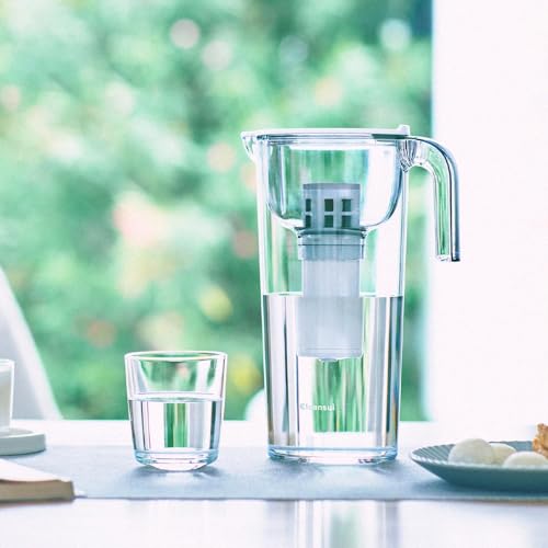 Cleansui Water Purifier, Jug-Style [Genuine Manufacturer Product, Made In Japan] Includes 1 Alkaline Cartridge [Main Unit CP513-GR] Filtered Water Cap