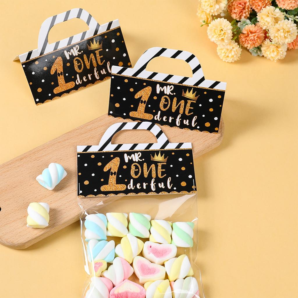 1st Birthday Party Treat Boxes One Year Birthday Party Suplies for Boys Girls First Birthday Baby Shower Party Decorations
