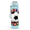1PC Colorful Soccer Ball Pattern 750ml Color Plastic Sports Water Bottle Leakproof Flip Straw Lid Suitable for Sports Office Home Use