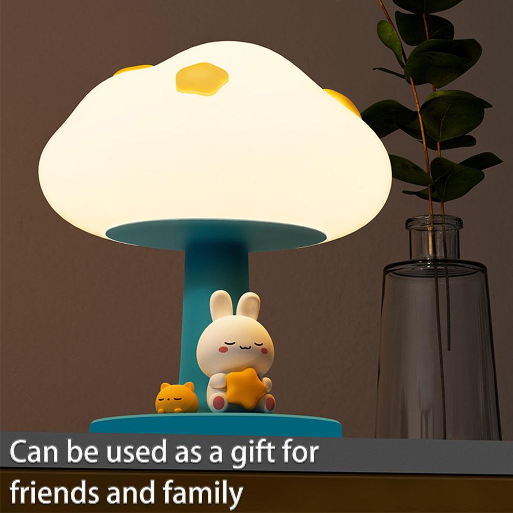 1PC cloud LED night light USB rechargeable silicone ambient night light decorative cute sleep bedside lamp
