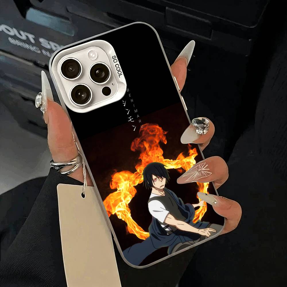Shonen anime -Fire- Force Phone Case For iPhone 17,16,15,14,13,12,11 Plus,Pro Max,XS,white silver phone case