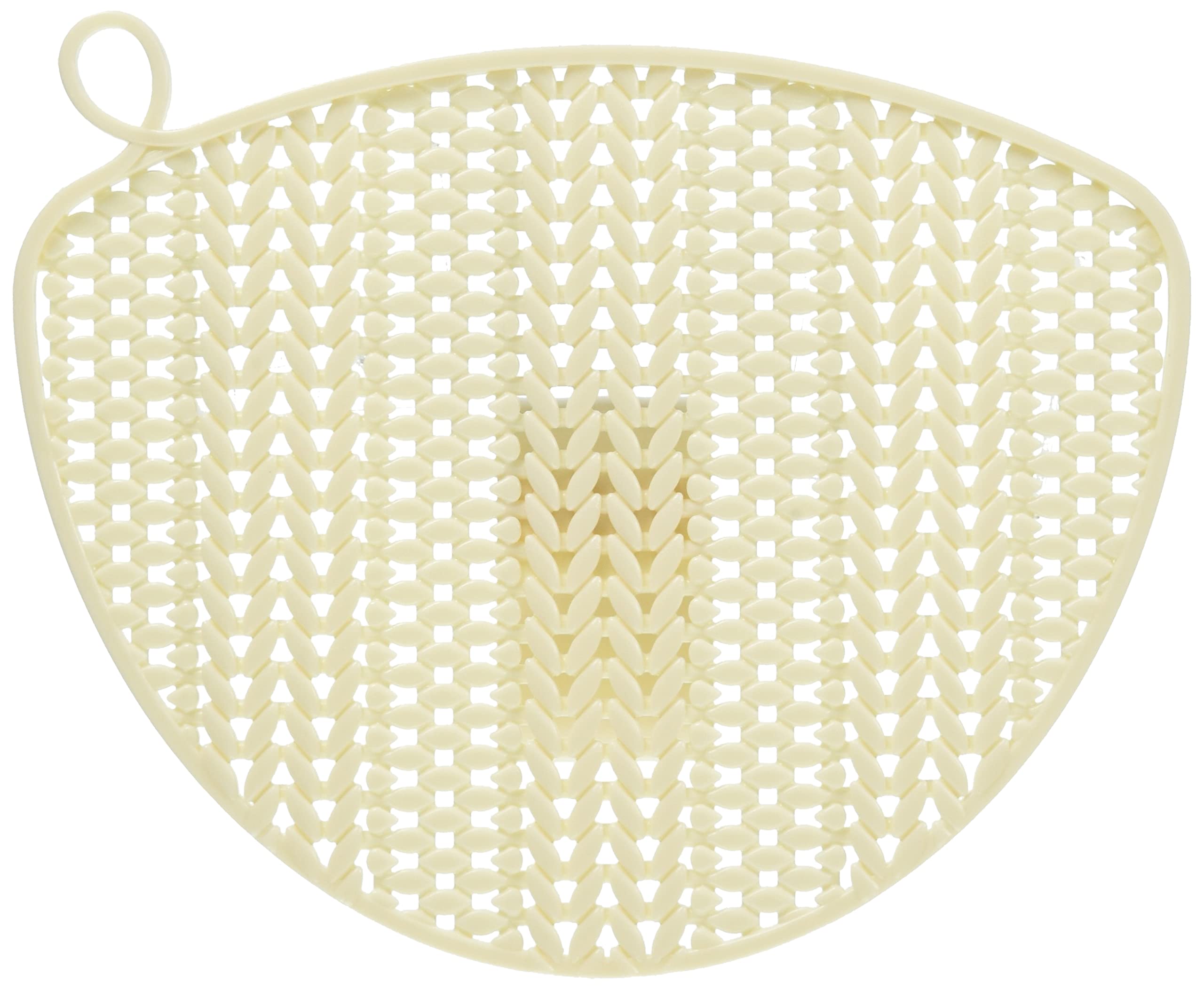 Akebono Sangyo Rice Washing Drainer Made in Hook Rice Knit Stopper, Ivory, Japan, Type, CH-2076