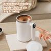 Temperature Measurement Automatic Stirring Cup Dust-proof Lid Digital Display Electric Stirrer Mug Stainless Steel