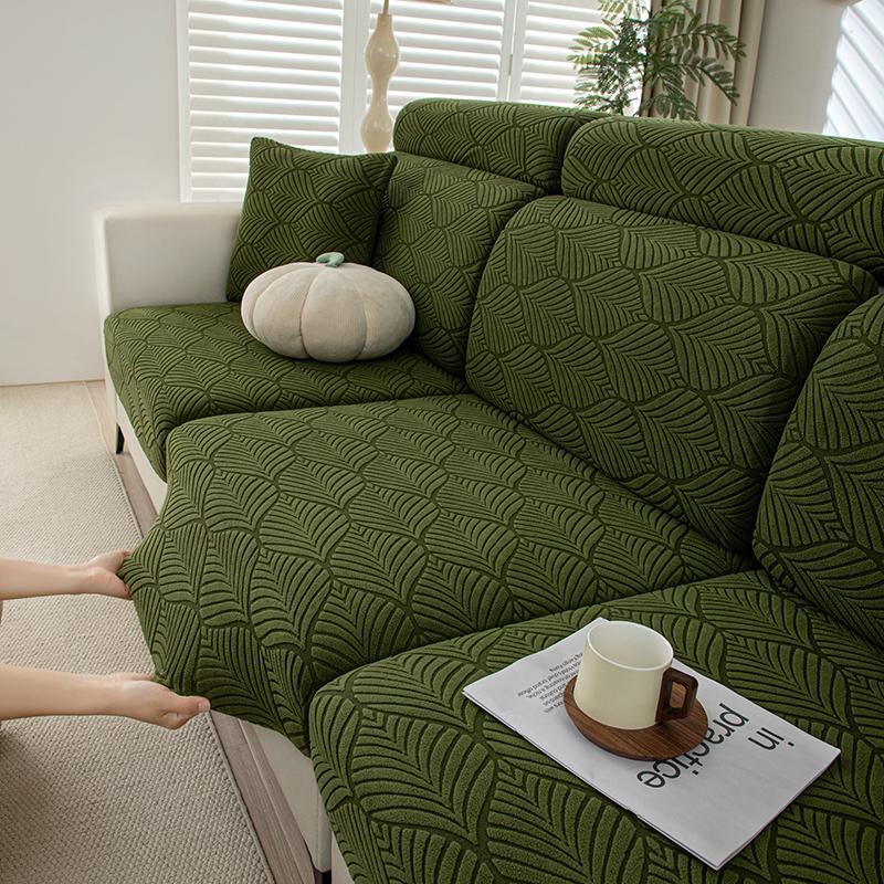 Jacquard Sofa Cushion Covers For Sectional Sofa Stretch Sofa Slipcovers Washable Couch Cover Furniture Protector Pet-Friendly