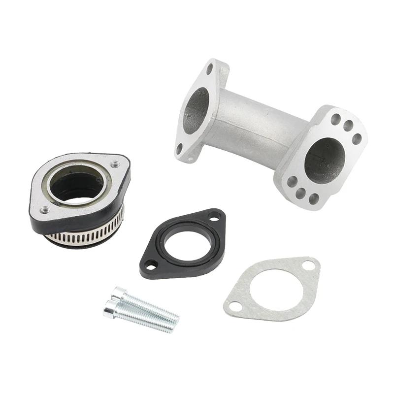 Alconstar-Carburator Intake Pipe Manifold For Motorcycle 125cc 140cc 150cc 160cc Pit Dirt Bike ATV VM22 PZ19 PZ26 Carburetor серебряный