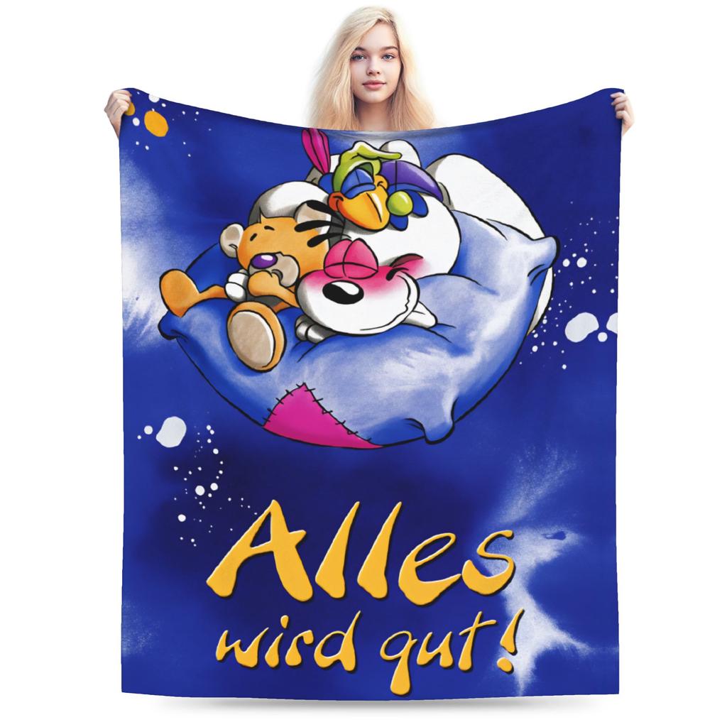 Super Warm Blanket Girls Boys Airplane Travel Diddl Cartoon Throw Blanket Flannel Bedspread For Bedroom Aesthetic Sofa Bed Cover