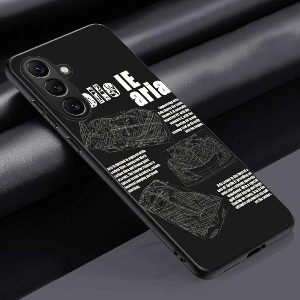 Apollo IE Automobil Cool Sports Car Phone Case For Samsung Galaxy S26 S25 S24 S23 S22 S21 Plus Ultra Note20 Soft Black