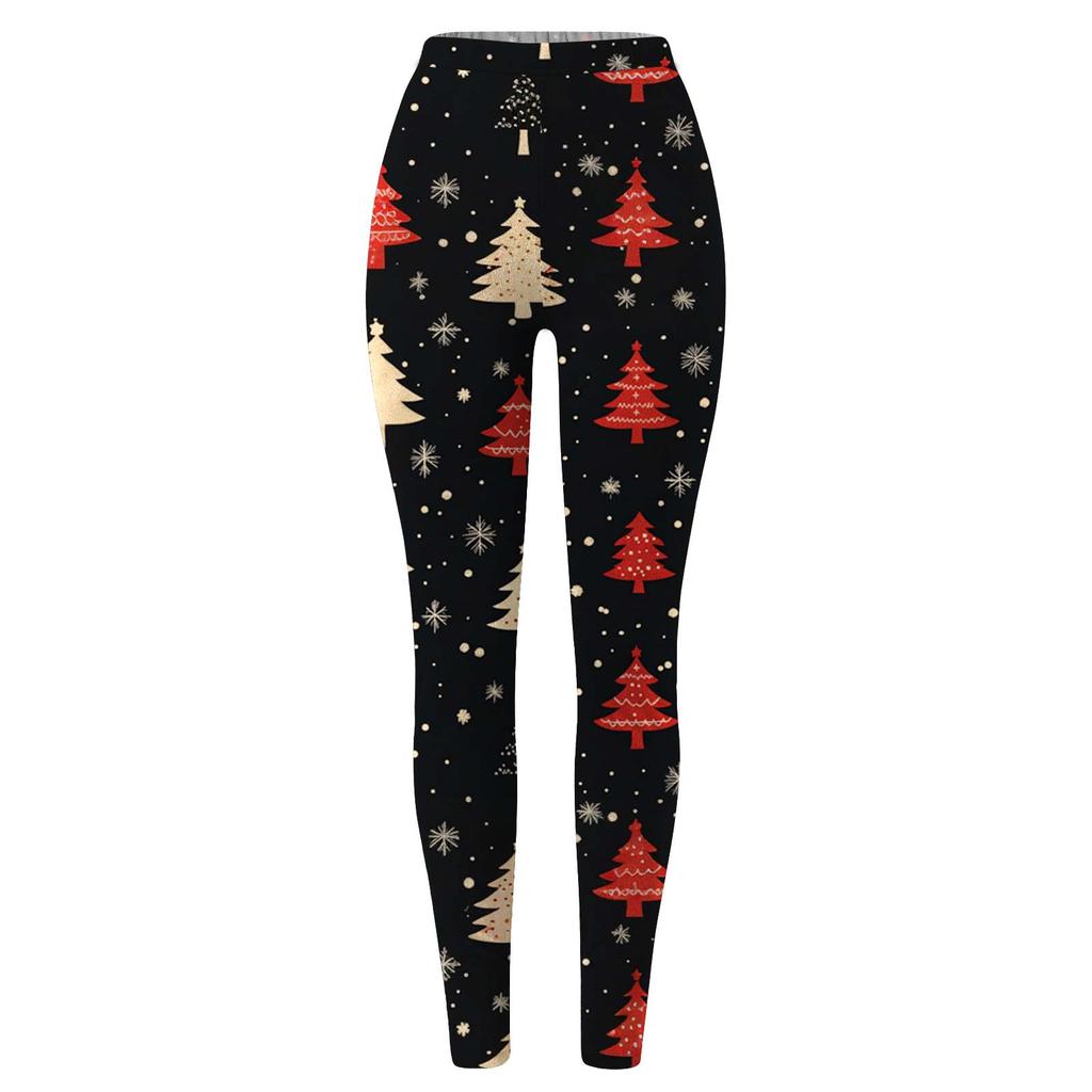 Women's Fashion Halloween Printed Stretch Bottoms Sleep Casual Home Pants
