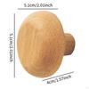 Coat Hook in Wood, Wall-Mounted Organizer with Dresser Drawer Knob