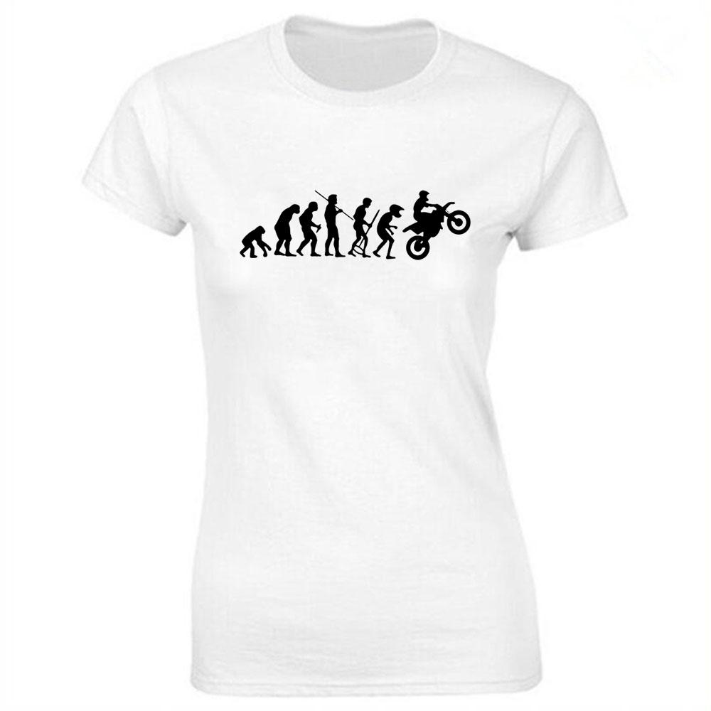 Motorcycle Girl Print Cotton Casual Tshirt Women Funny T Shirt for Lady Streetwear Regular Top Tee