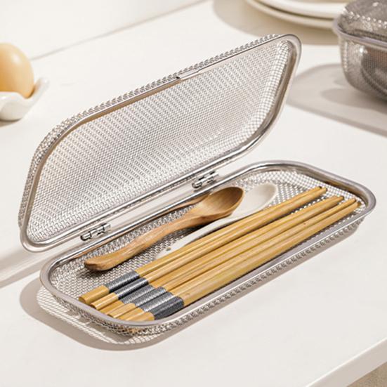 Stainless Steel Mesh Utensil Basket Dishwasher Safe Drying Rack