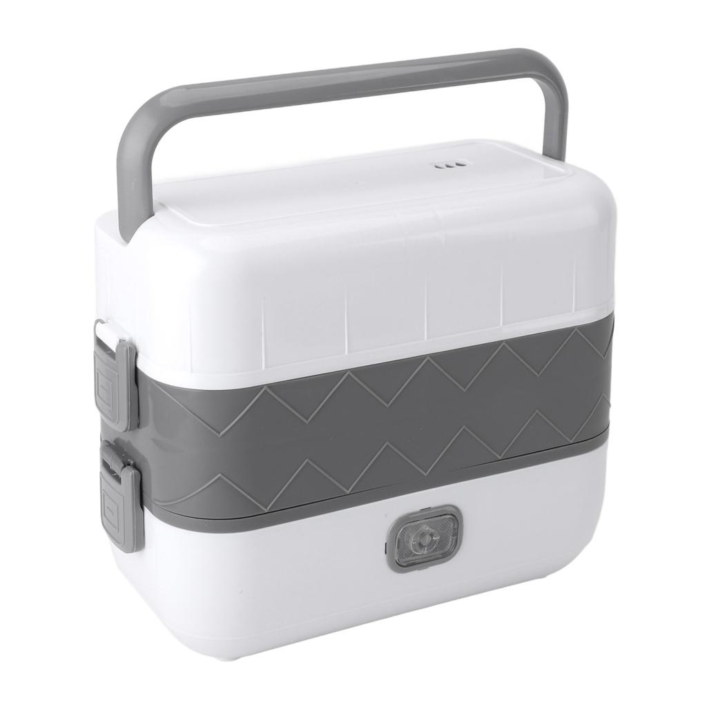 Electric Lunch Box 200W Rapid Heating Auto Shut Off Portable Food Heater with 4 Stainless Steel 