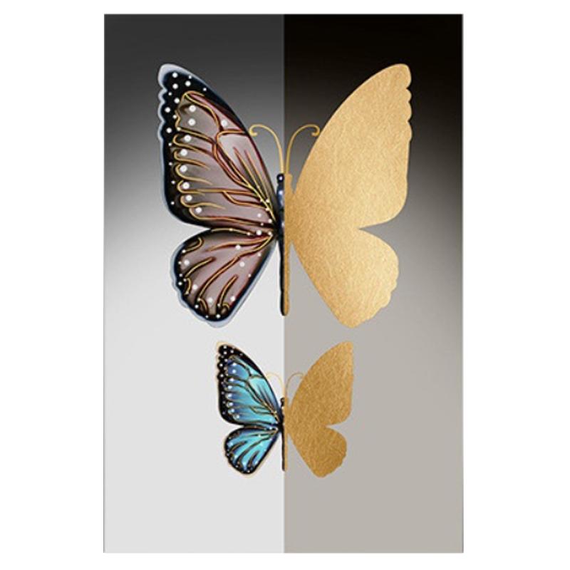 Abstract Flower Butterfly Canvas Painting Modern Wall Art Picture Modern Living Room Bedroom Wall Art Decorative Painting No Frame
