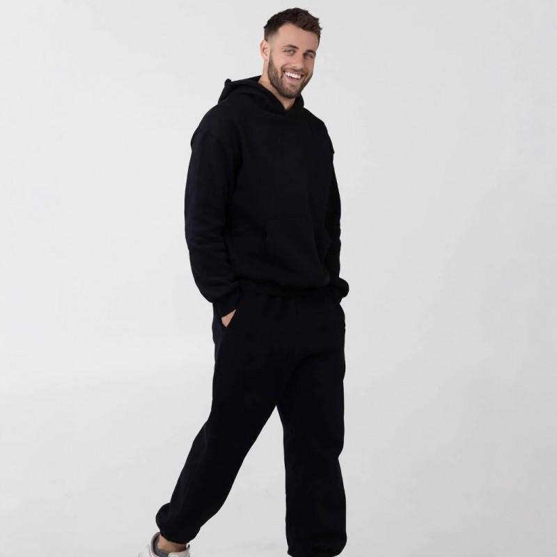 Oversized Embroidered Fleece Hoodie Loose Jogger Set Women Comfort Casual Streetwear