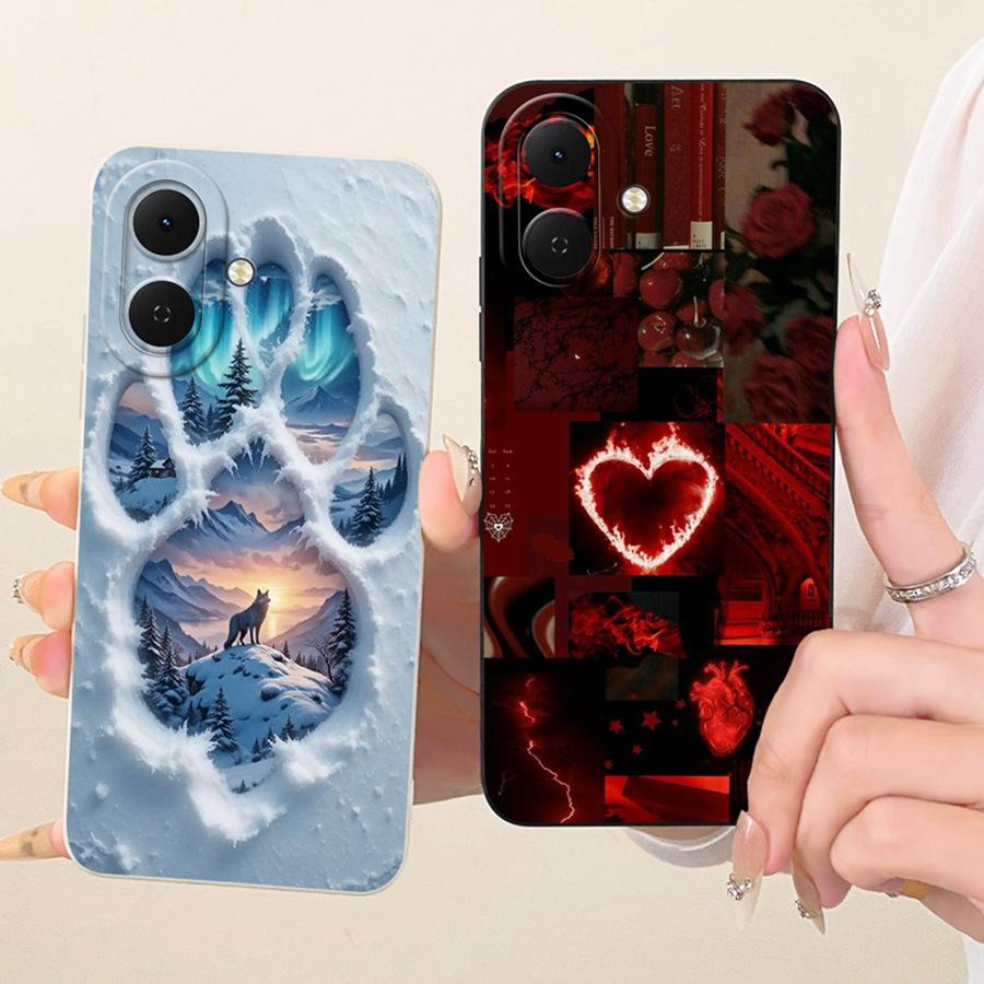 Pone Case for Tecno Spark Go 2 Case KM4 Cute Panda Lovely Rabbit Pattern Shell for Tecno Sparkgo2 GO 2 Len Proective Back Capa
