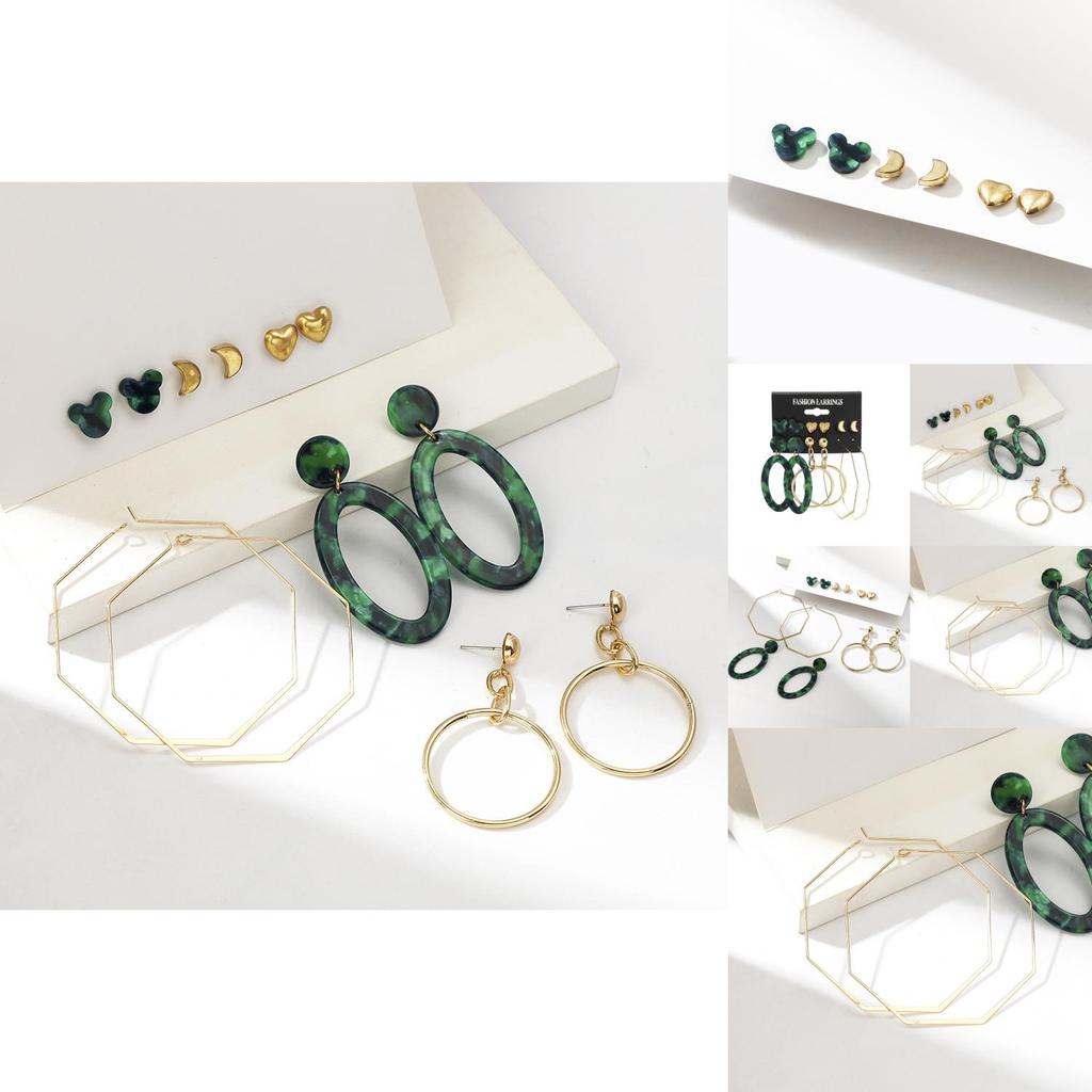 Stylish Alloy Dangle Earrings Geometric Design Minimalist Womens Jewelry