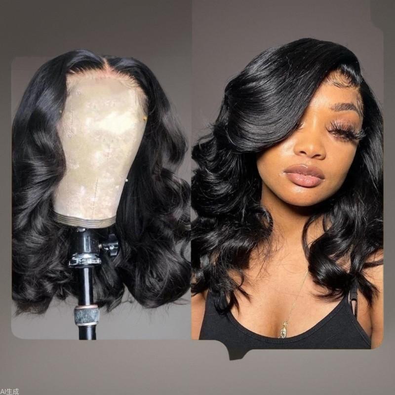 European and American fashion front lace medium and long curly hair wig, hot-selling big wave curly hair wig in Africa, spot