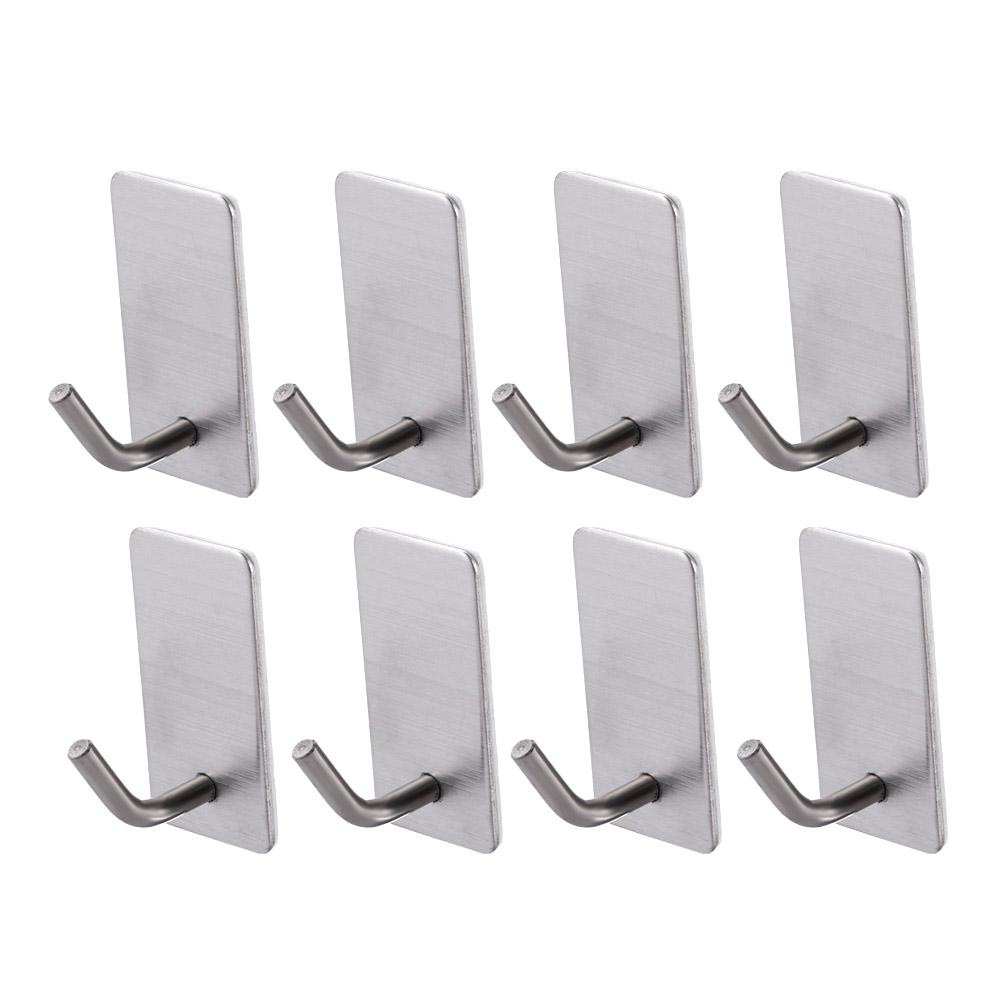 Kitchen Self Adhesive Key Toliet Wall Mounted Towel Key Holder Wall Hook Hanger Storage Rack