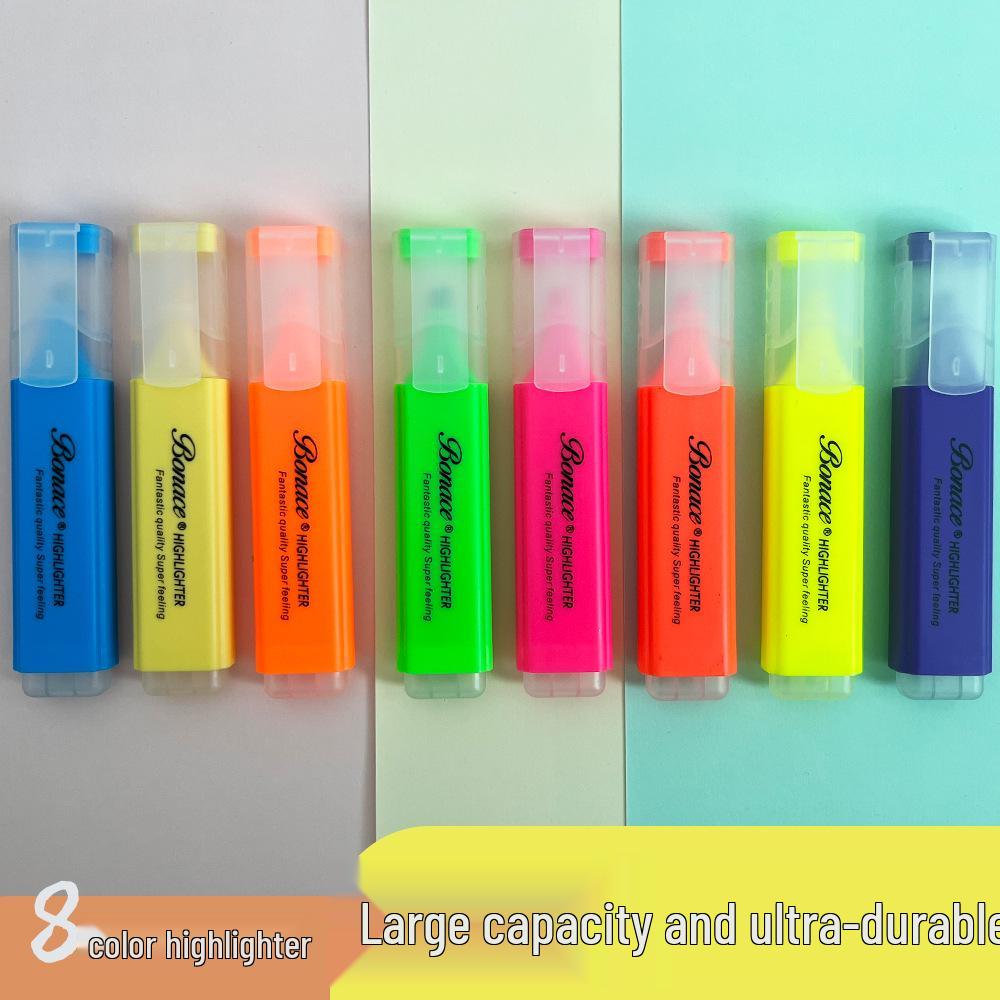 Large Capacity Fluorescent Slanted Tip Marker for Highlighting and Reading - Ideal for Students Slanted Tip зелёный
