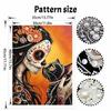 Halloween day of the dead cat flower girl pearl painting art full pearl handmade diy home decorations