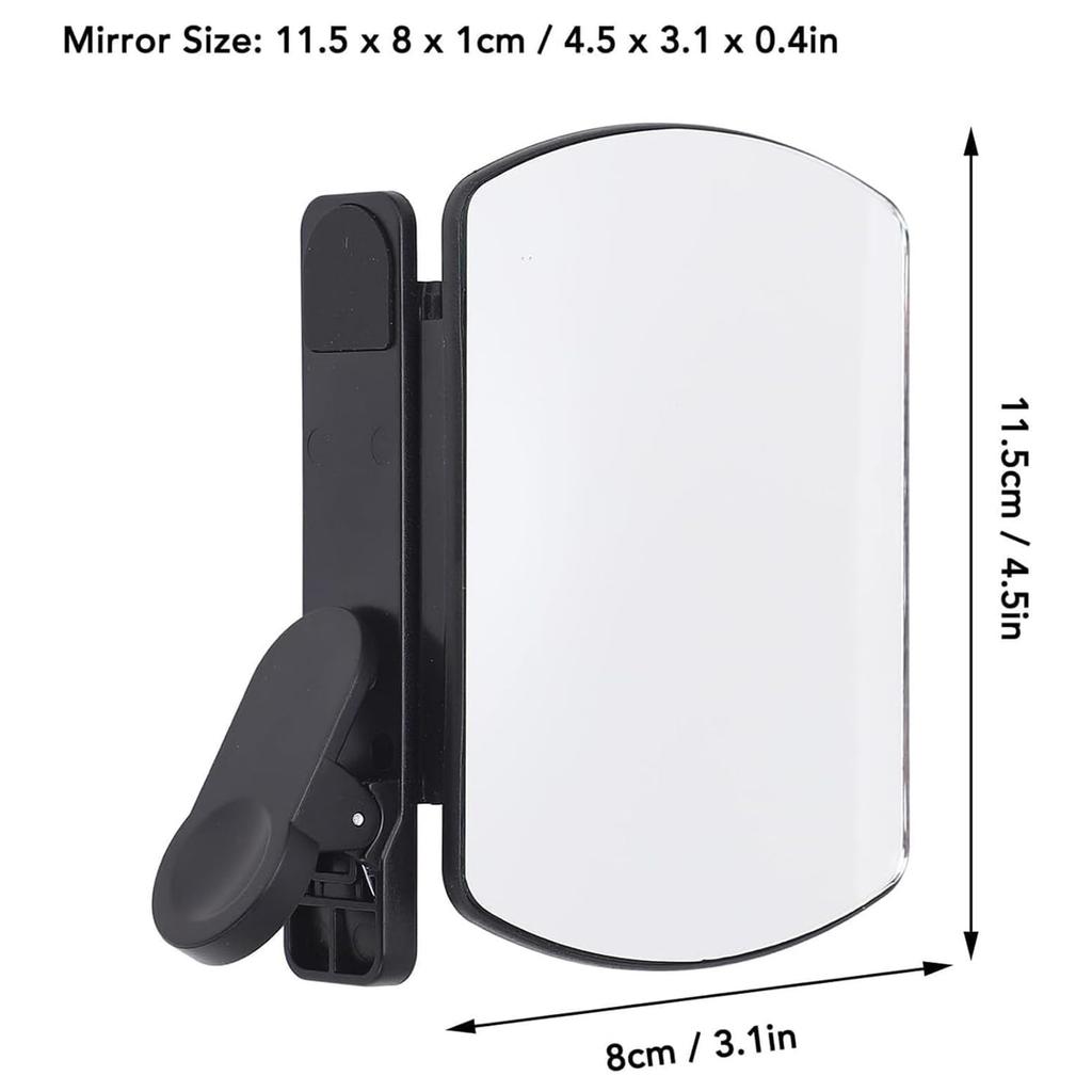 Adjustable Folding HD Glass Mirror W/ Adjustable Angle Smartphone Camera Reflection Clip Kit for Outdoor Travel Photography
