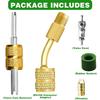 Mini Split Adapter, R410A Adapter Kit R410A Refrigerant Hose Adapter Connector, Mini Split Vacuum Pump Kit 5/16 to 1/4 Coupler Valve Core Remover for
