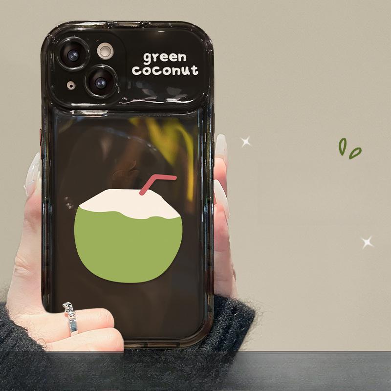 

Подходит для чехла для мобильного телефона Apple 15 IPhone 14 Летний крутой кокосовый шнурок 13pro Флип-зеркало Xs Прозрачный iPhone 6s Plus