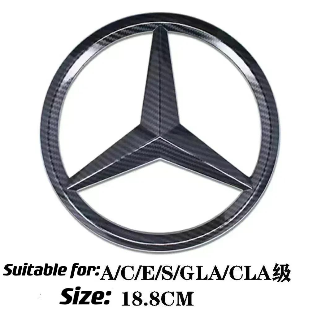 1Pcs ABS Car Front Grille Badge Decal Cover Emblem For Mercedes Benz W204 W205 W210 W211 W212 W213 C E Class GLA GLK ML GLC GLE PB8