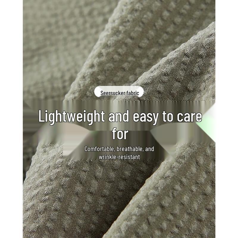 Peacebird Men's Seersucker Tapered Cropped Casual Pants