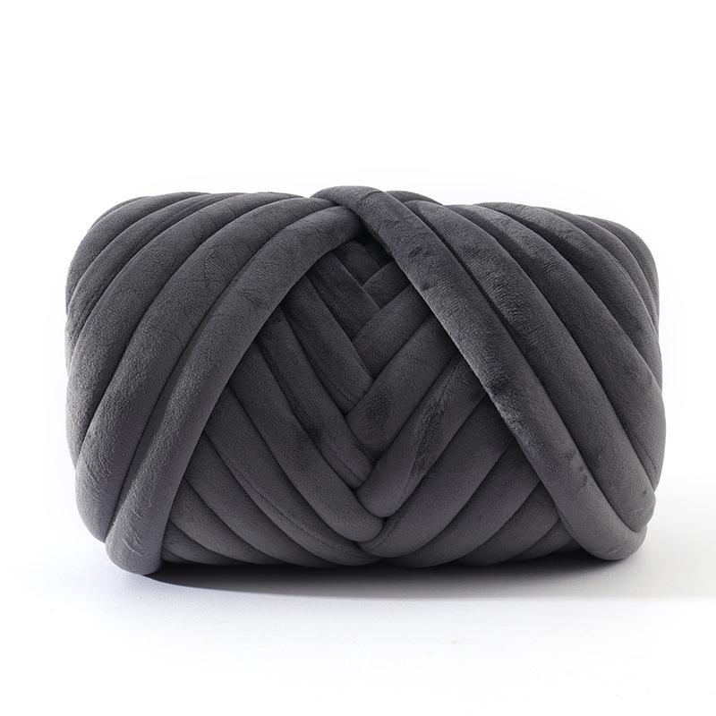 New Velvet Core-Spun Yarn for DIY: 3cm Thick Handmade Blanket, Pillow, Wool Fabric, Strip Yarn, Cat Bed.