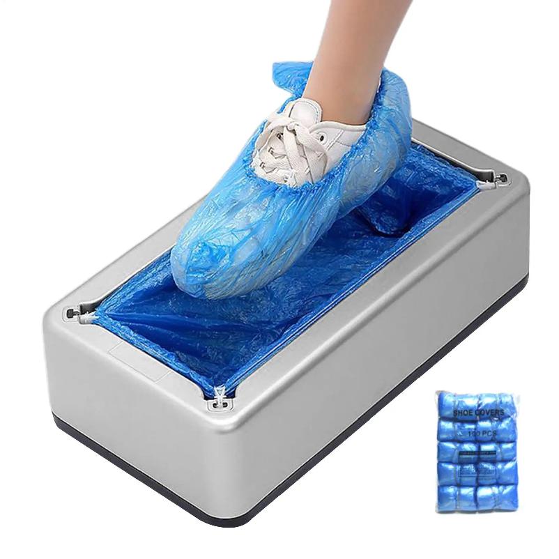 Shoe Cover Dispenser Portable Automatic Shoe Cover Machine Set with 100 Shoe Covers Non-slip Dustproof Shoe Covers for Home