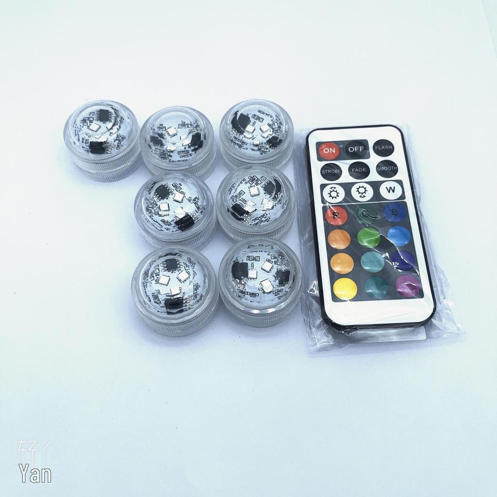 RGB Seven-Color Wireless LED Diving Lights: High-Brightness, Waterproof, Remote-Controlled for Fish Tanks & Pools