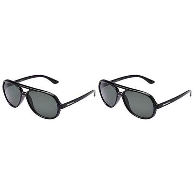 Fastrack Men Pilot Non Polarization Sunglasses (Black) Pack of 2