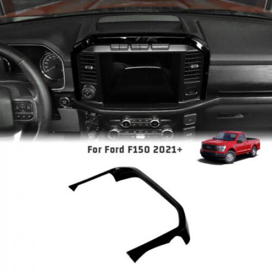 Black Center Console GPS Navigation Panel Cover Trim Frame For Ford F150 +