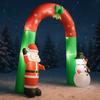7.87FT Inflatable Christmas Arch Santa Snowman Toy LED Lit Festive Gift Xmas Yard Party Decoration Xmas Supplies Home Ornament