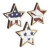 4th of July Rustic Star Wooden Sign, Vintage Star Shaped Block Sign, Patriotic Tiered Tray Centerpiece for Memorial Day, Independence Day Home Table