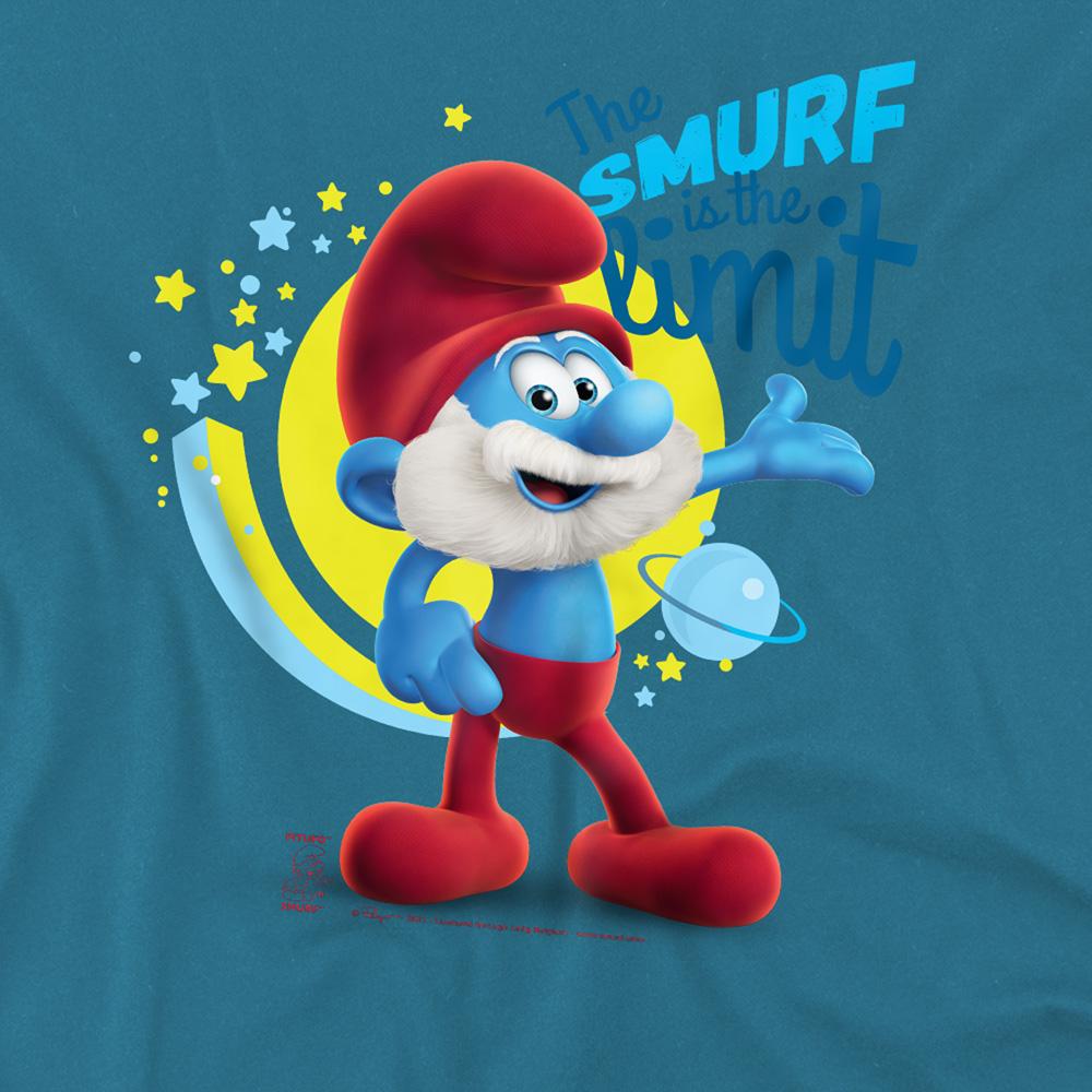 The Smurfs Unisex Adult The Smurf Is The Limit Papa Smurf T-Shirt