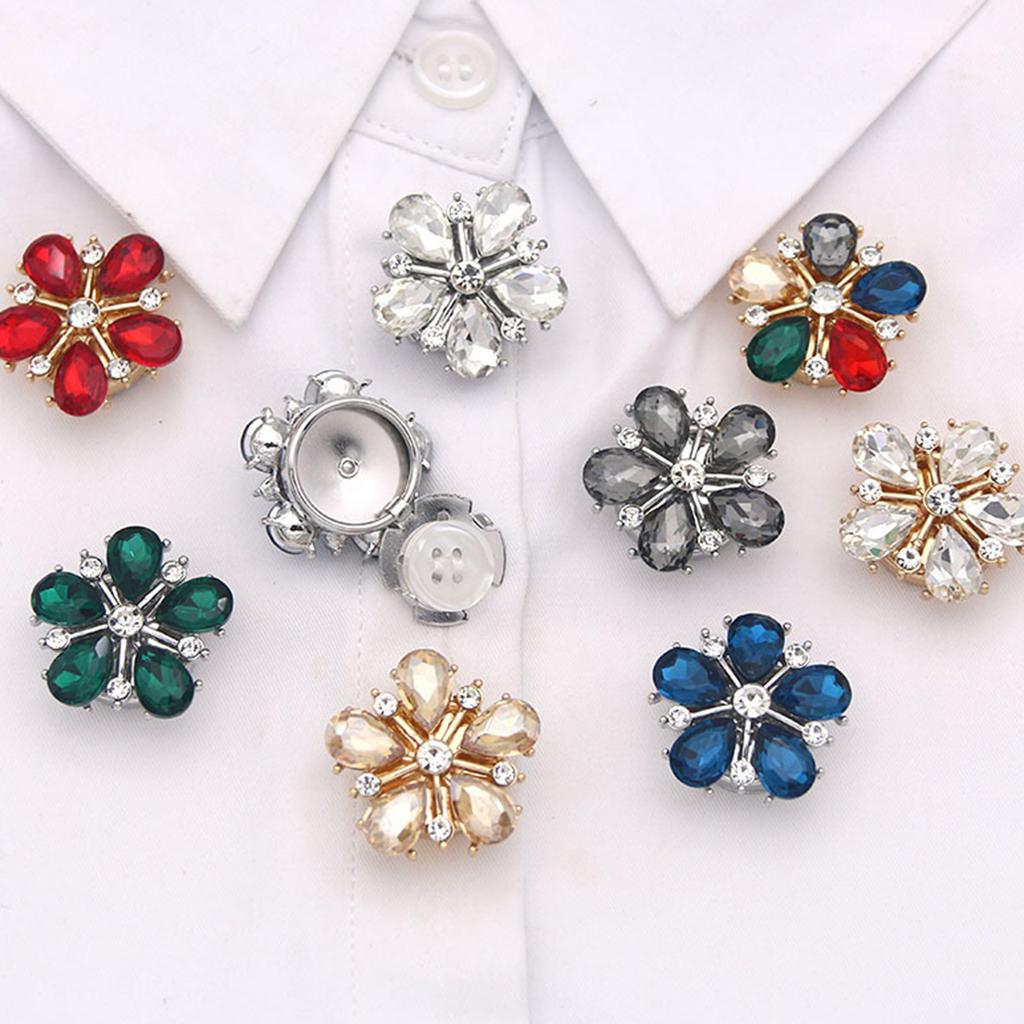 Modern Alloy Cufflinks Featuring Glittering Glass Stones Ideal For Dress Shirts And Special Occasions