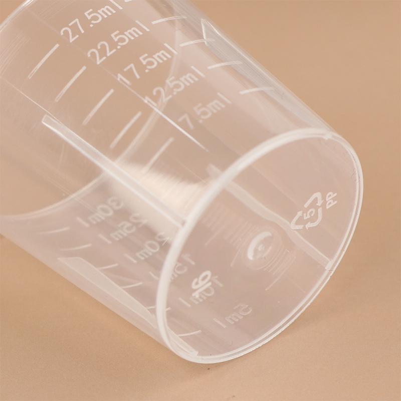 10Pcs/Set 20/30/50/100Ml Clear Liquid Pill Measuring Cups With Lids Travel Pill Organizer Cup Container For Liquid Medicine
