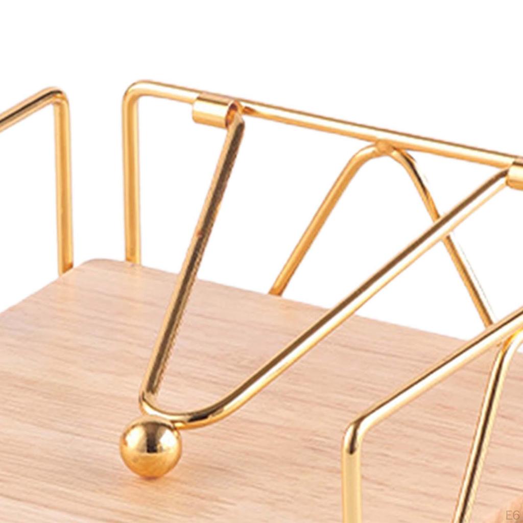 Chic Wooden Base Tissue Rack for Elegant Dining Room Organization