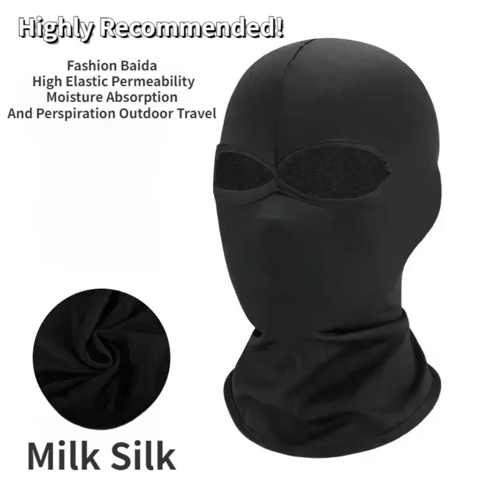 2pcs Black Cosplay Full Mask Breathable Cosplay Head Cover New Hood Cosplay Prop