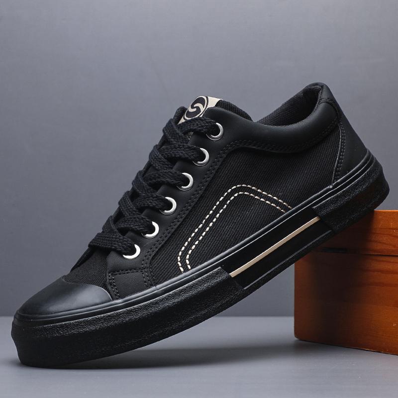 

Fashion 2025 Mens Canvas Shoes Outdoor Fashion Skateboard Shoes for Men Comfor Non-Slip Casual Sneakers Breathable Walking Shoes SS25852 38