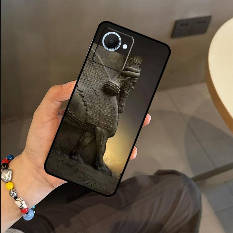 Assyrian Statue lamassu Art Case For Realme C71 C75 C55 C51 C53 C25 C63 C61 C65 C67 GT6 GT7 Pro 11 12 13 14 15 Pro Plus