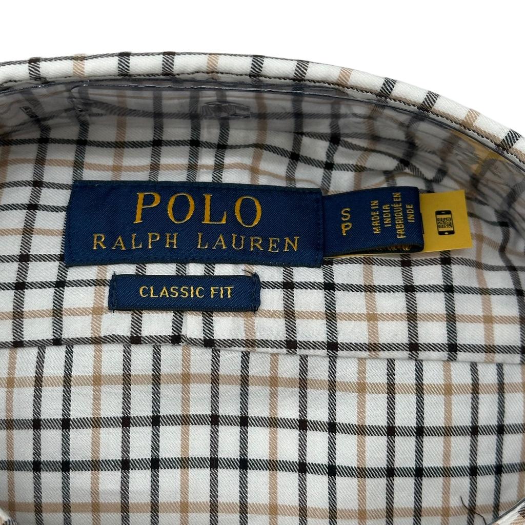Polo Ralph Lauren Logo Embroidered Cotton Check Long Sleeve Shirt Men shirts 710849549-003