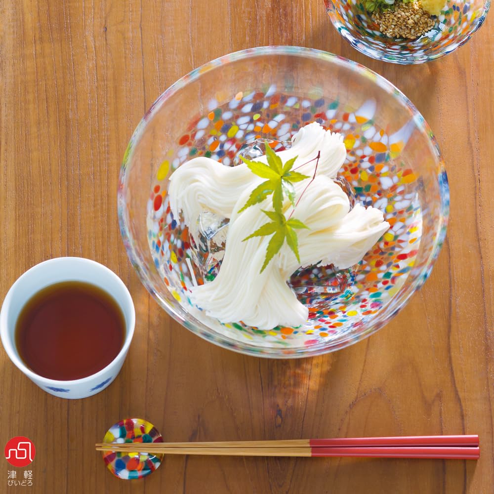 Aderia Tsugaru Biidoro Nebuta Various Bowls Made in Japan Gift Box Salad Bowl Glass Medium Bowl Side Plate Dish Tableware Cute Medium Plate Plate